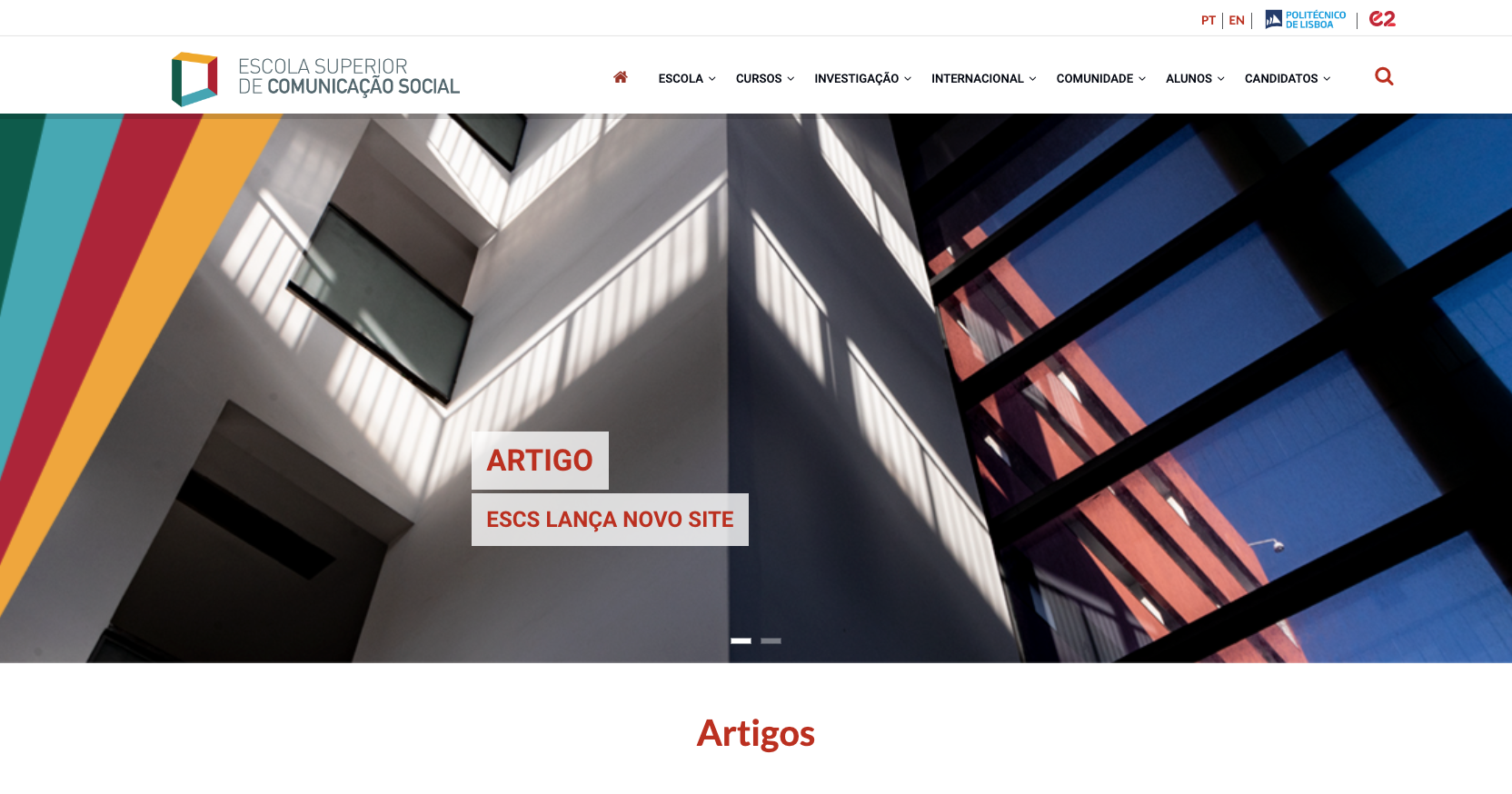site institucional ESCS