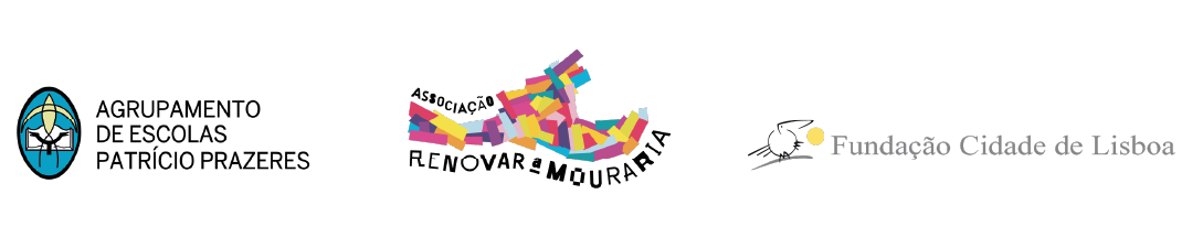 Logótipos AEPP + Associação Renovar a Mouraria + Fundação Cidade de Lisboa