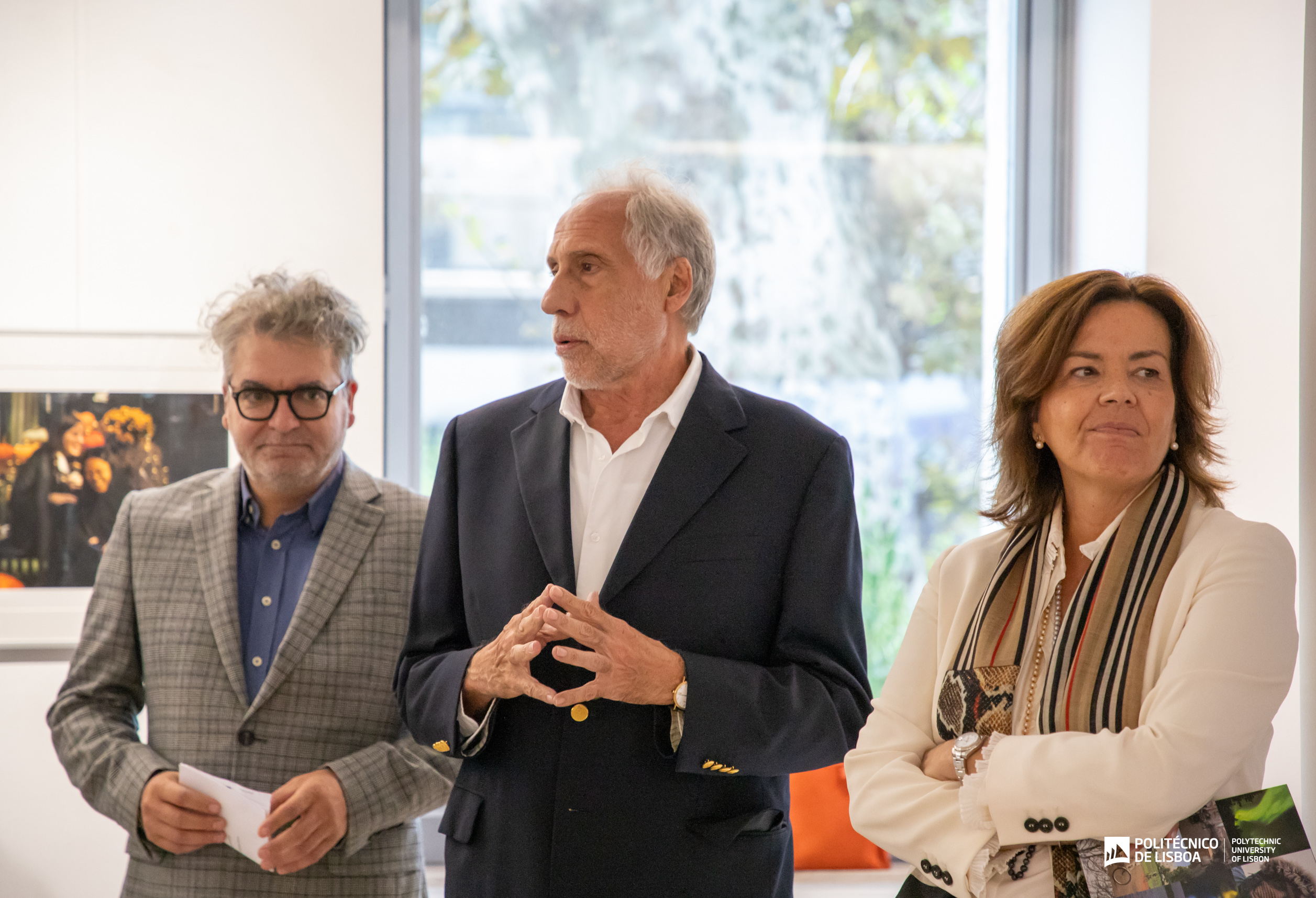 David Antunes, Elmano Margato e Cristina Perdigão na inauguração da Exposição de fotografia #ErasmusDays