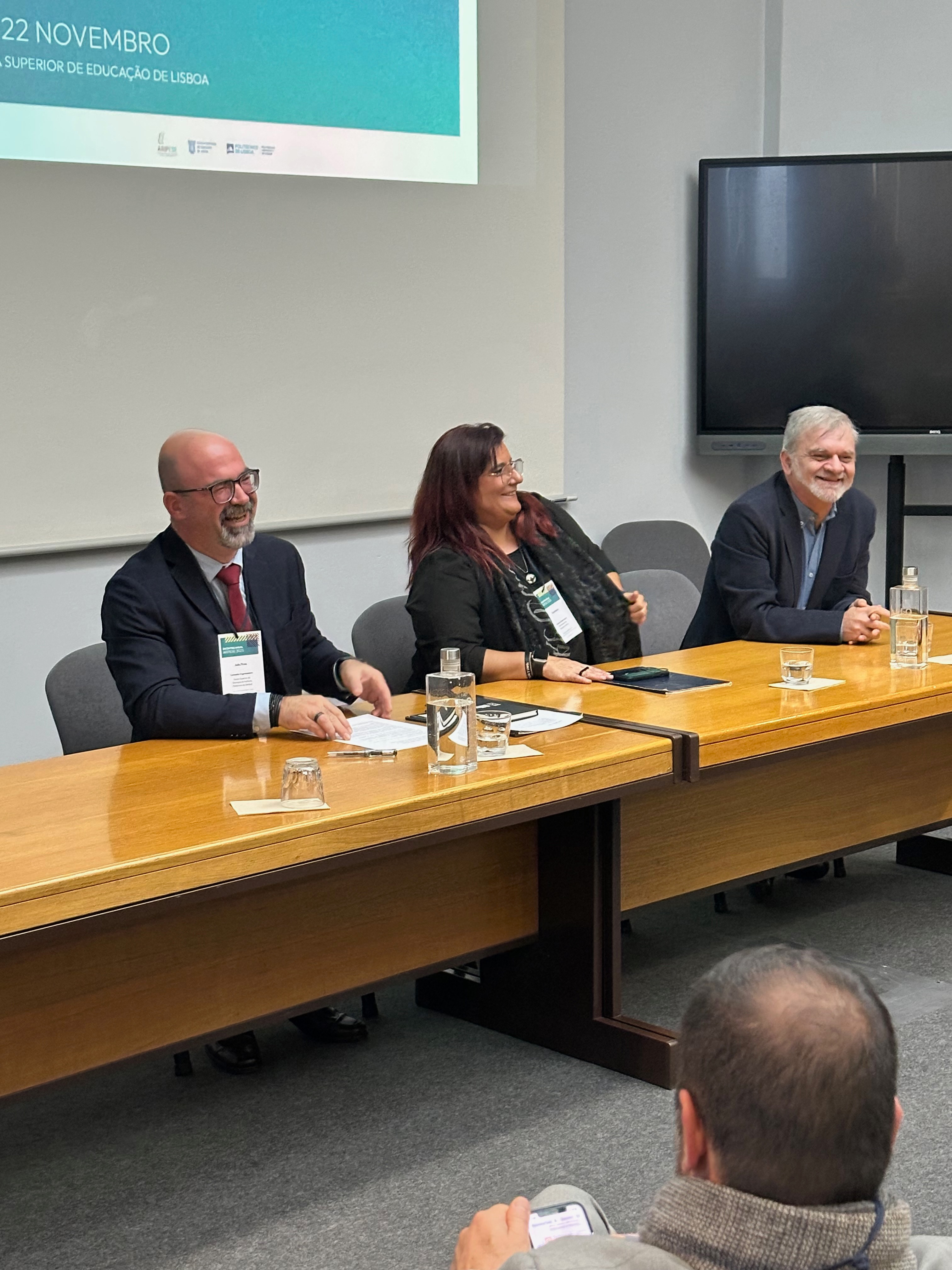 Foto de Abertura do encontro com o presidente do Politécnico de Lisboa, António Belo e a presidente da Escola Superior de Educação de Lisboa, Carla Rocha