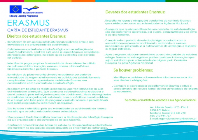 Carta do estudante Erasmus