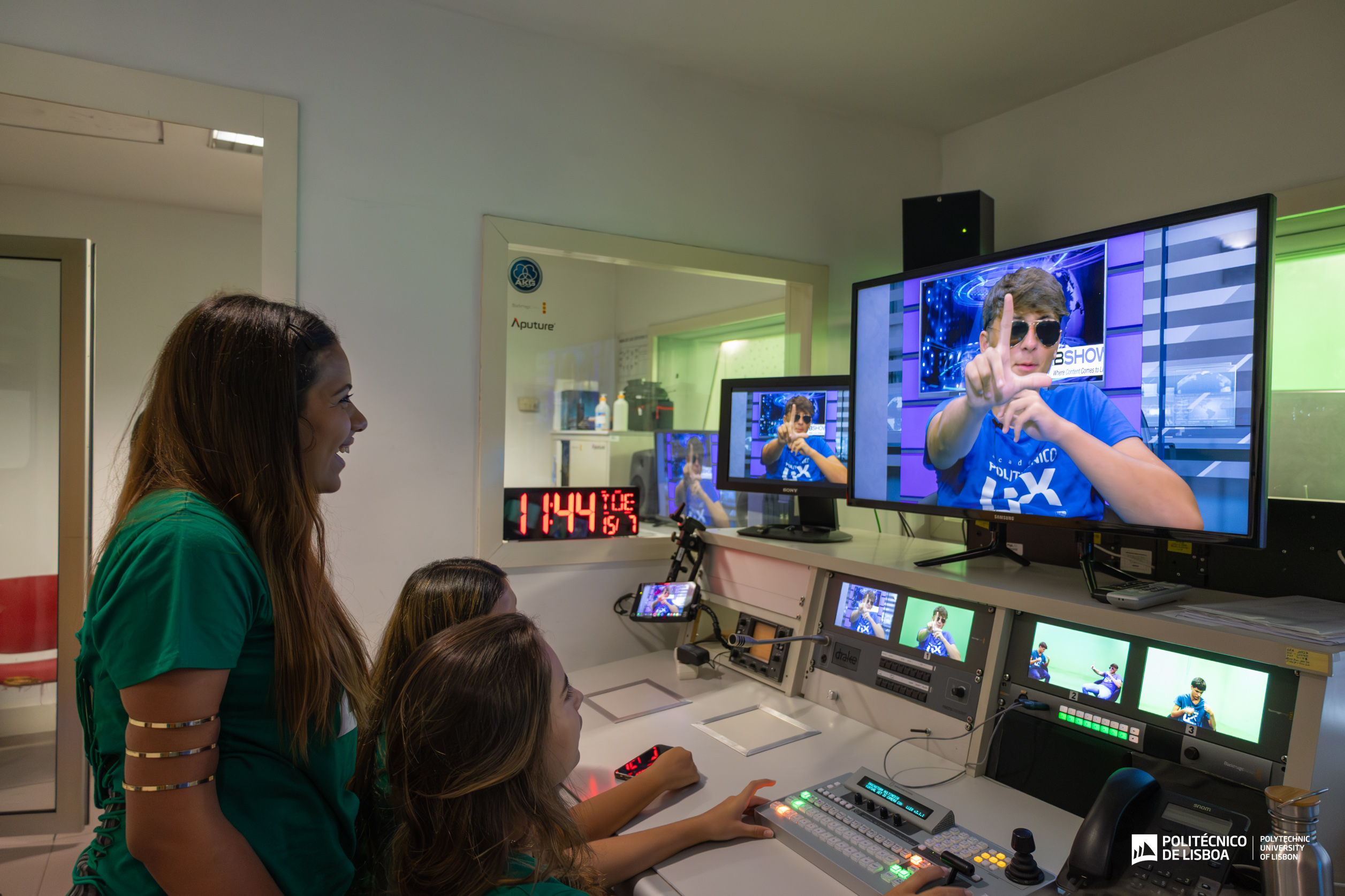 Academia de Verão Politécnico Lx no estúdio de TV ESCS