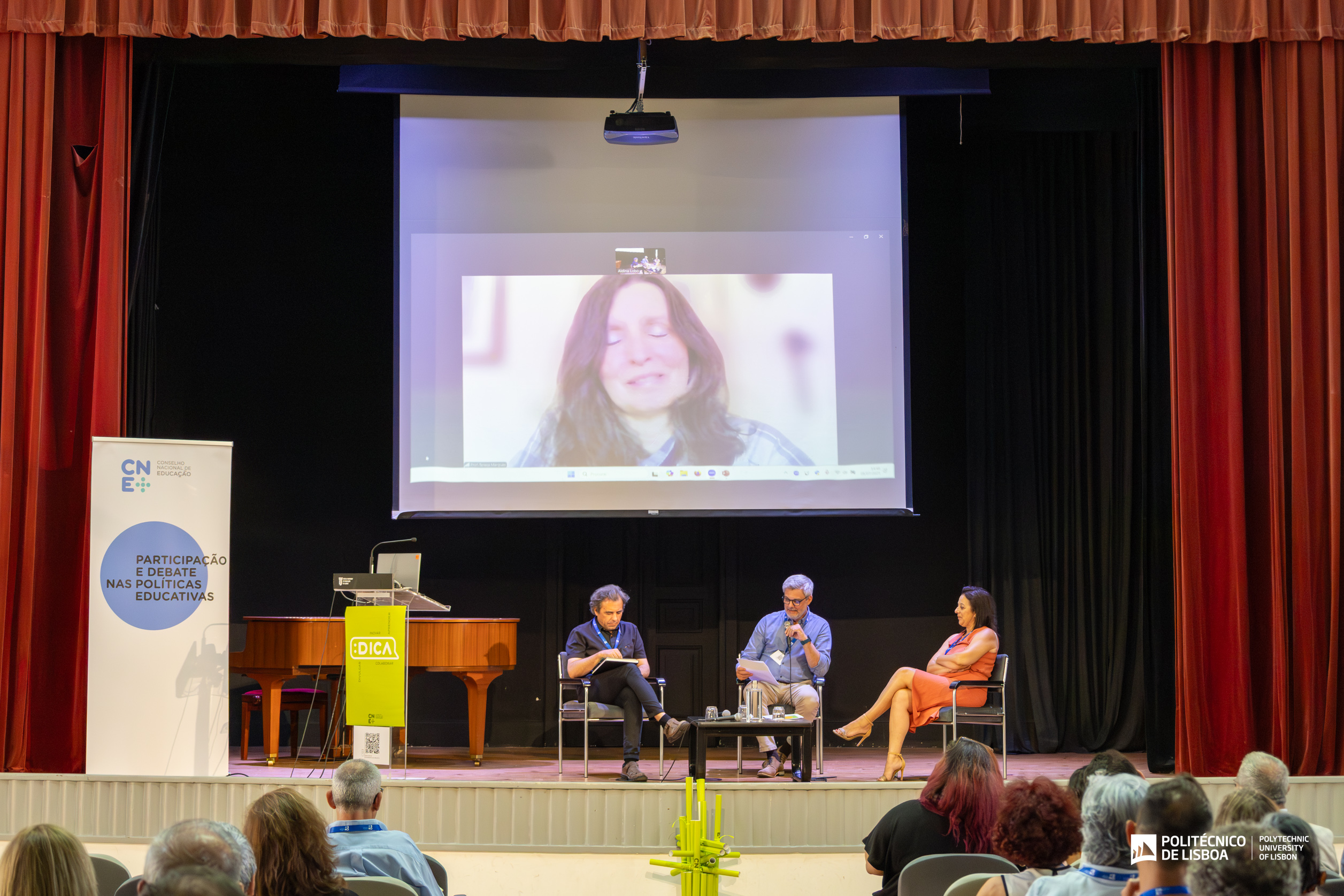 Hélder Castro,Teresa Martinho Marques e Sandra Tenil na sessão "Percursos"