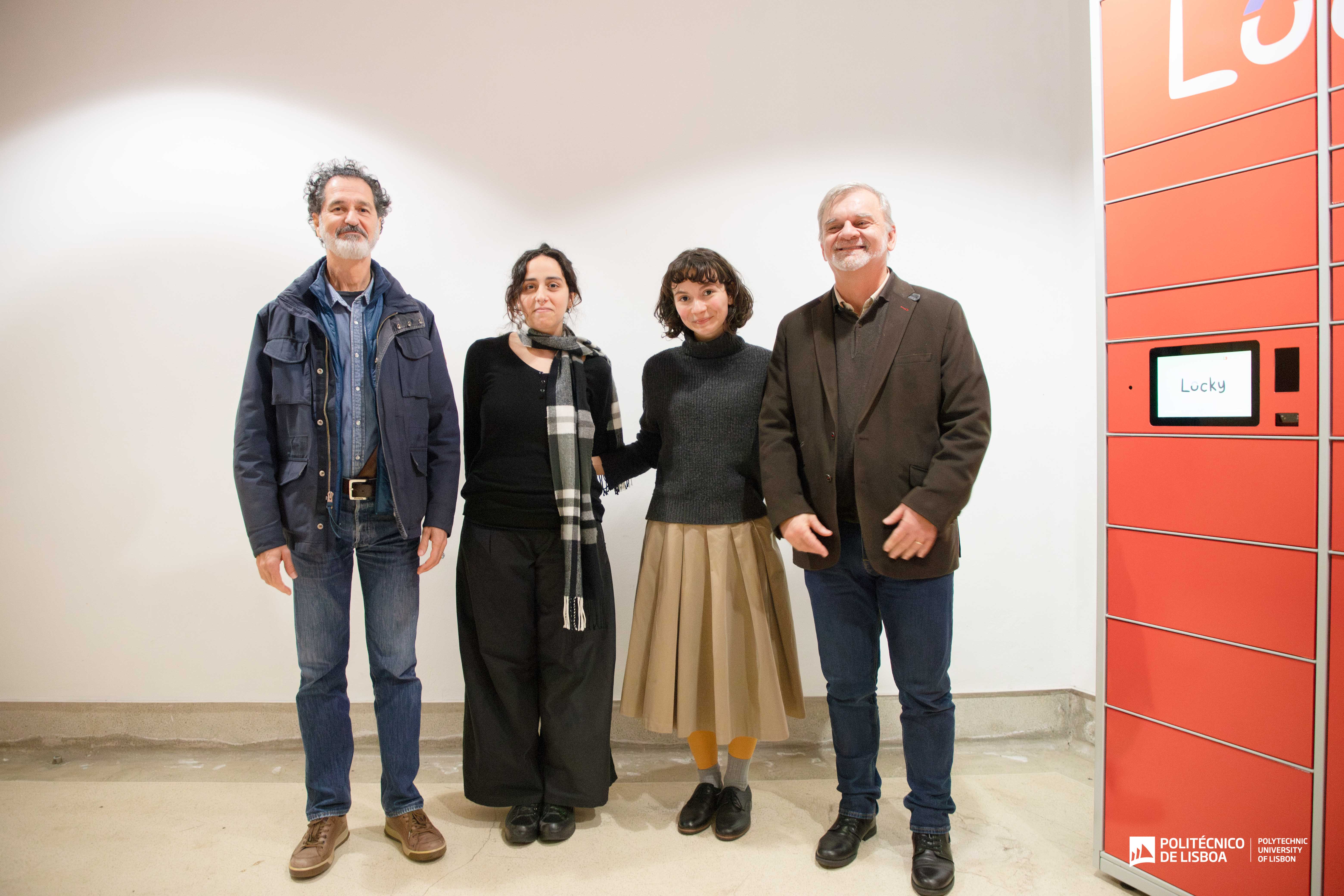 Presidente do IPL, António Belo, Presidente da Associação de Estudantes Leonor Alberto e Vice, Presidente da ESTC
