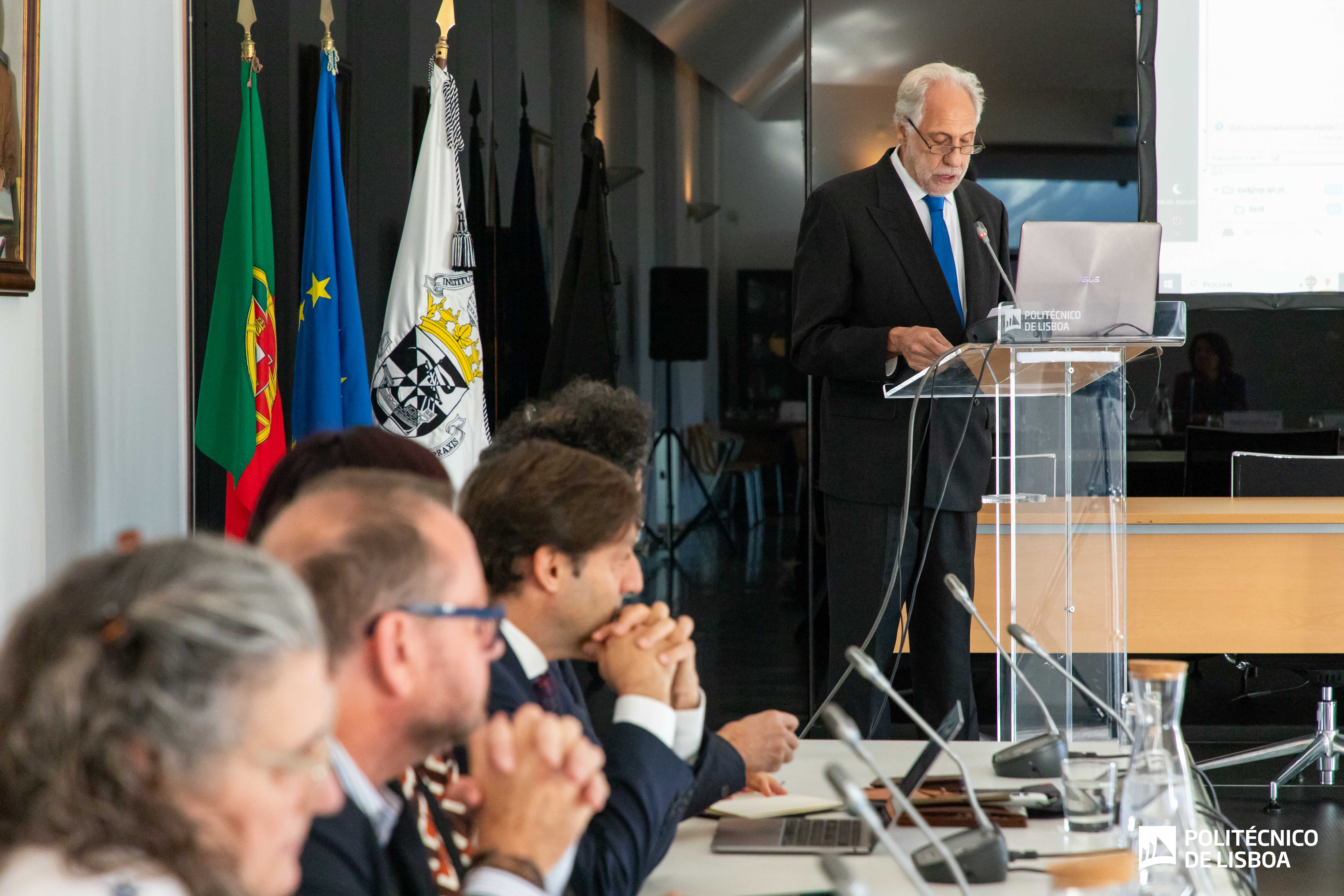 Elmano Margato na reunião do Conselho de Reitores e do Grupo Académico da AULA CAVILA