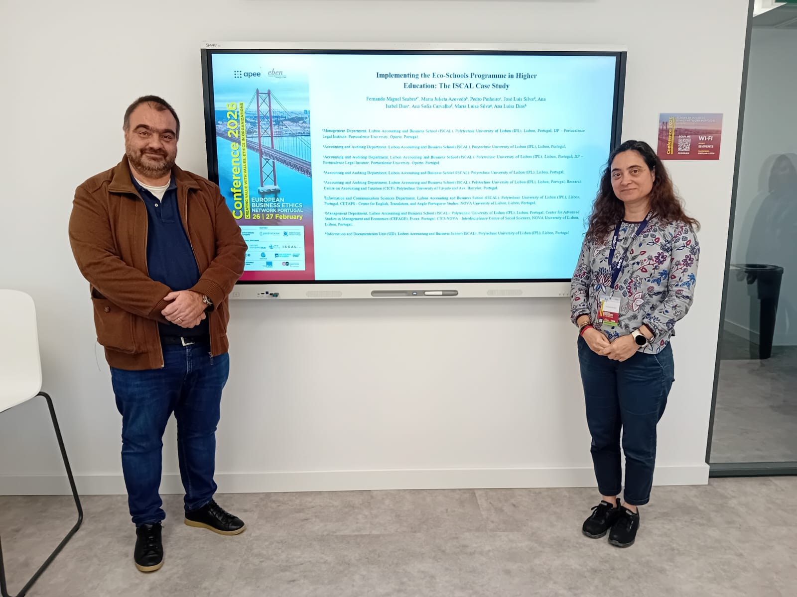 Docentes na conferência Creating Values with Values