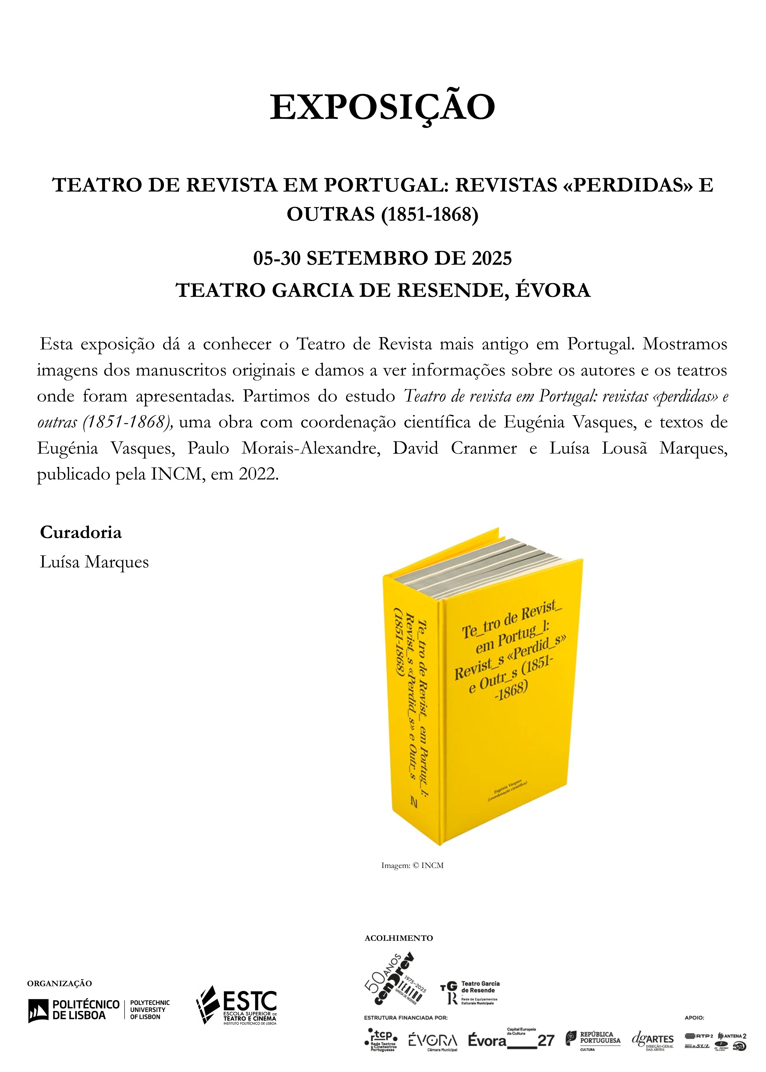 cartaz da exposição teatro de revista em portugal