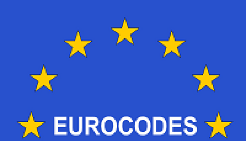 Logotipo da união europeia com o texto "Eurocodes"