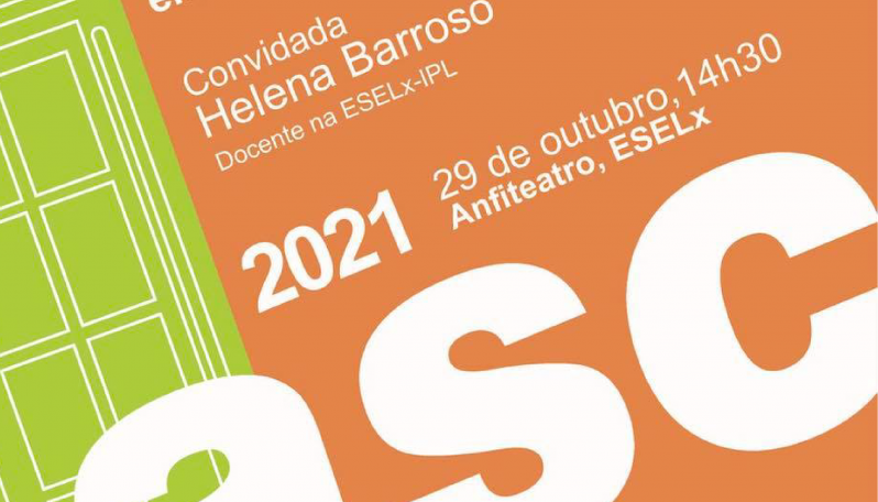 imagem dividida em duas cores, verde e laranja com o texto: asc, 2021, 29 de outubro, 14h30