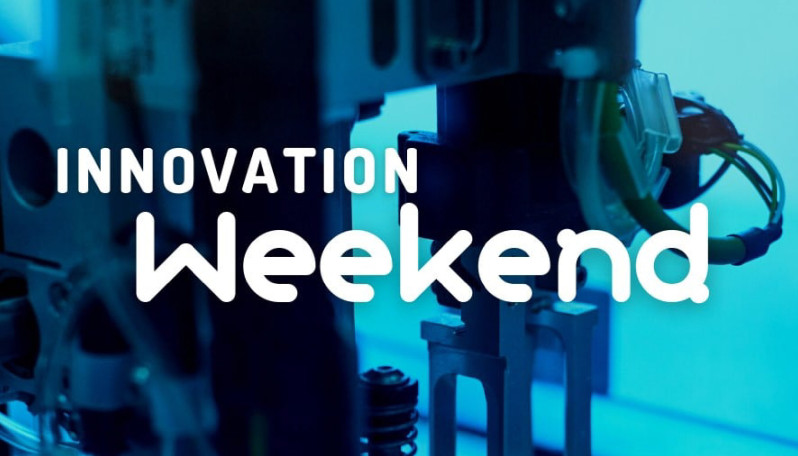 imagem de ferramenta de mecatrónica com o texto: Innovation Weekend