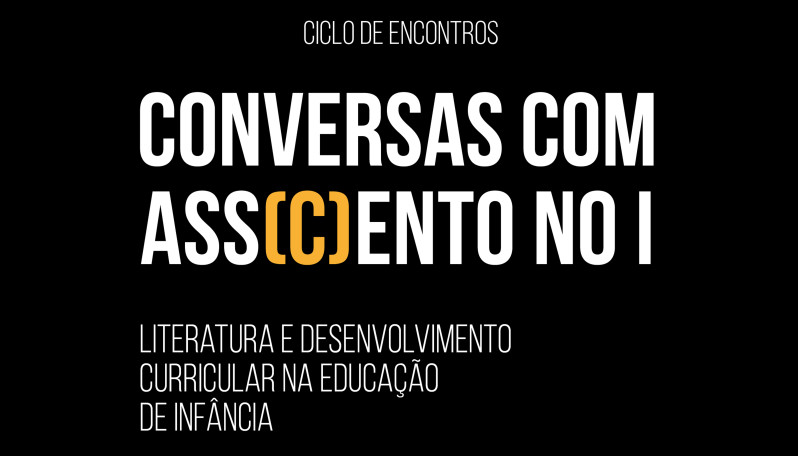 Texto em fundo preto_ "Conversas com asscento no i"