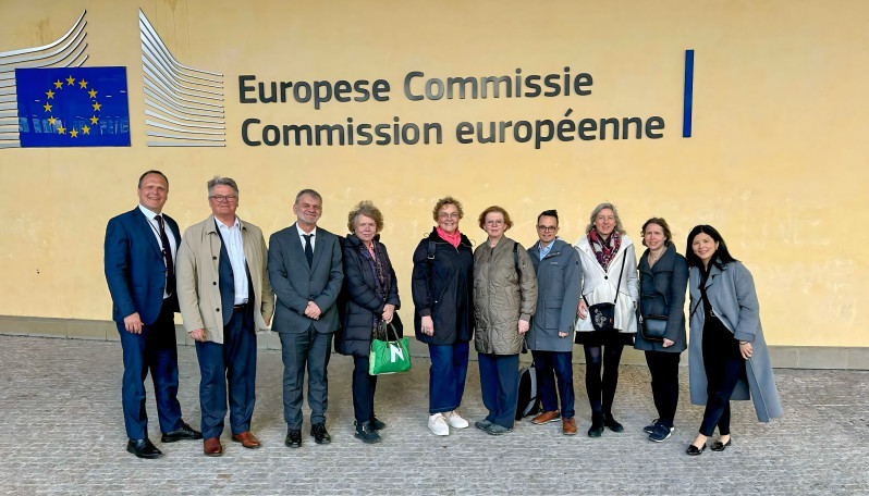 capa alusiva à visita de António Belo à Comissão Europeia em Bruxelas
