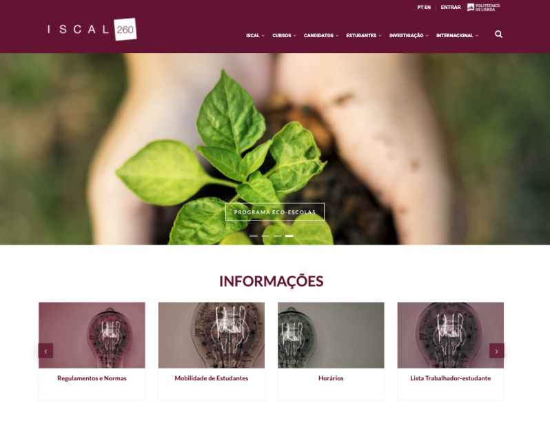 Novo site do ISCAL