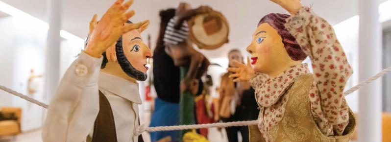 Marionetas em exposição
