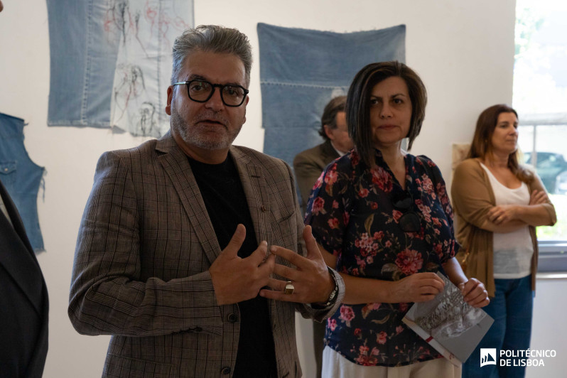 David Antunes na Exposição de Arte-têxtil no Espaço Artes do IPL