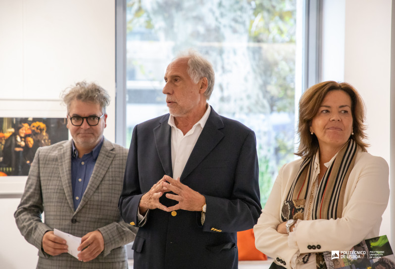 David Antunes, Elmano Margato e Cristina Perdigão na inauguração da Exposição de fotografia #ErasmusDays