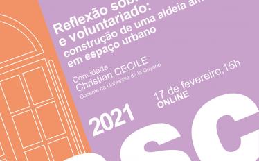 Cartaz com ilustação de uma janela com fundo roxo e com o texto XXII Encontro Temático de Animação Sociocultural