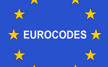 Logotipo da união europeia com o texto "Eurocodes"