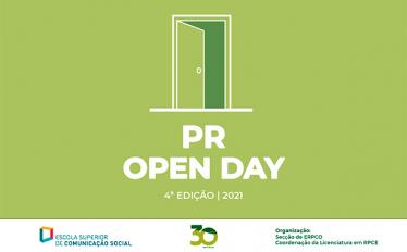 imagem verde-lima com texto: PR OPEN DAY