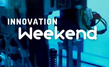 imagem de ferramenta de mecatrónica com o texto: Innovation Weekend