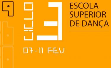 imagem com fundo laranja com o título ciclo 3 Escola Superior de Dança