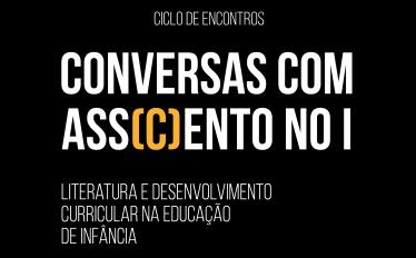 Texto em fundo preto_ "Conversas com asscento no i"