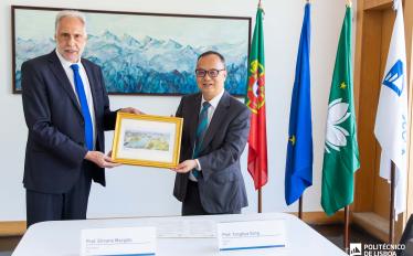 O presidente do IPL e o reitor da Universidade de Macau nos Serviços da Presidência 