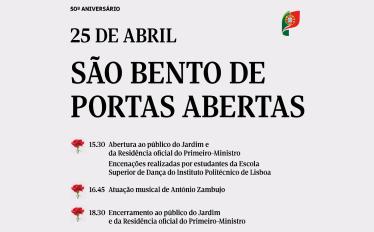 cartaz das comemorações 25 abril - palácio são bento 