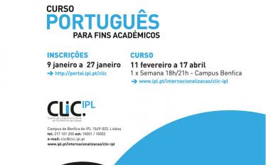  Inscrições para curso de Português para Fins Académicos