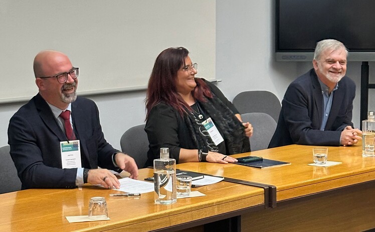 Foto de Abertura do encontro com o presidente do Politécnico de Lisboa, António Belo e a presidente da Escola Superior de Educação de Lisboa, Carla Rocha